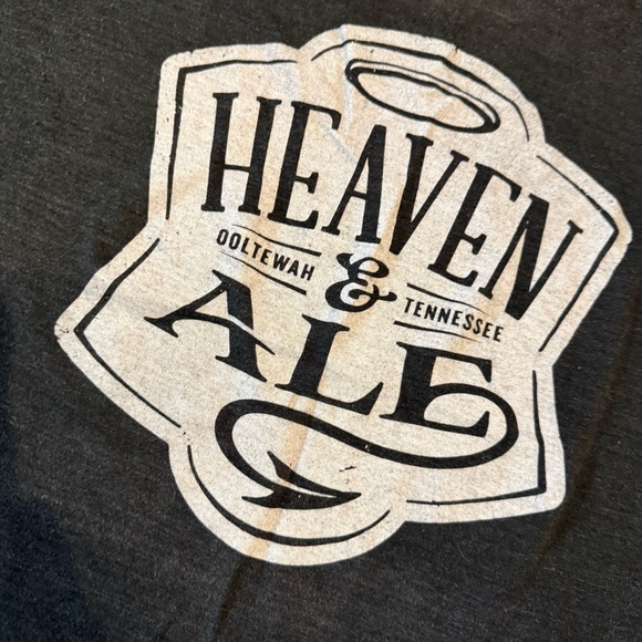 Distressed Beer Brewery Gray Graphic T-Shirt - Picture 3 of 5